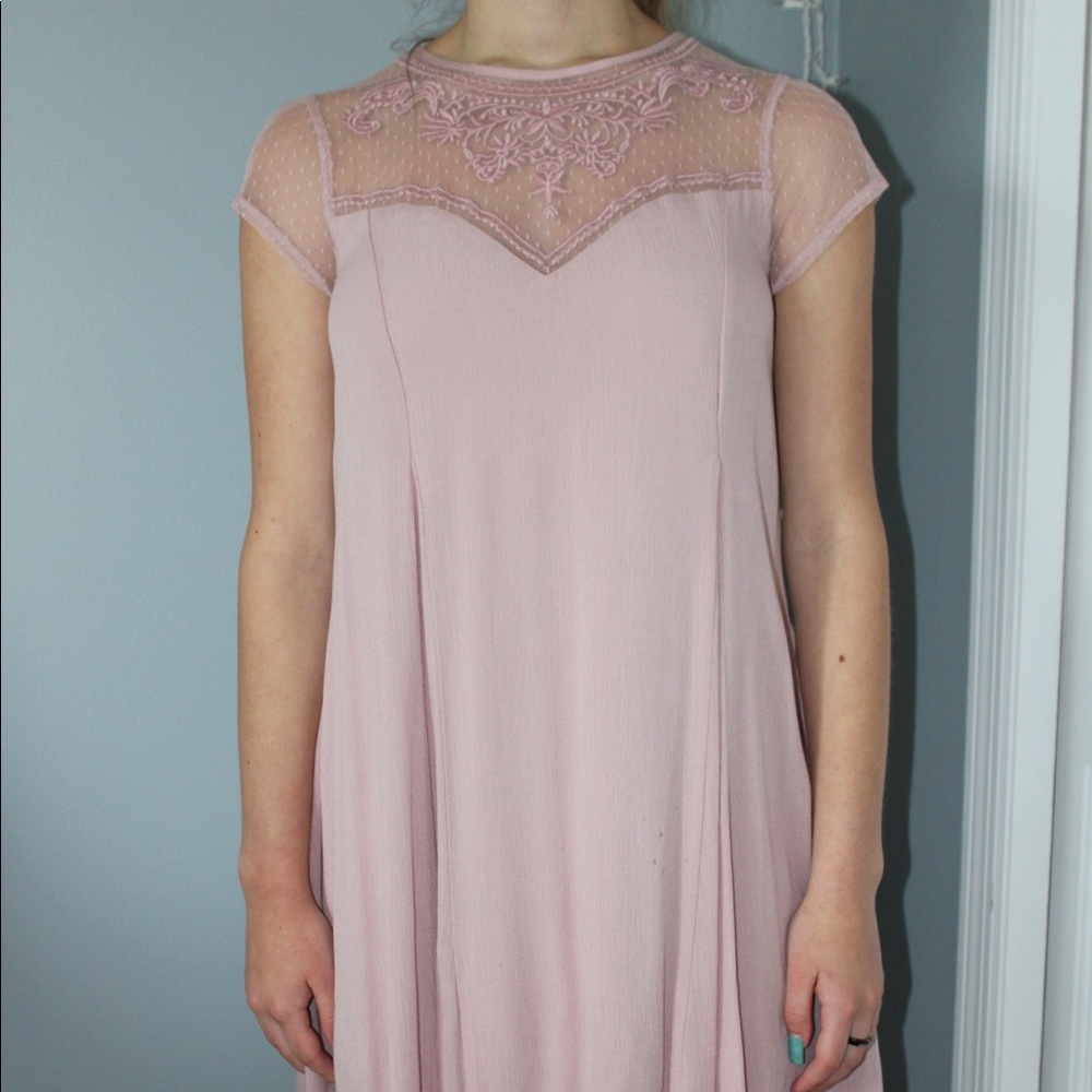 trixxi blush pink dress